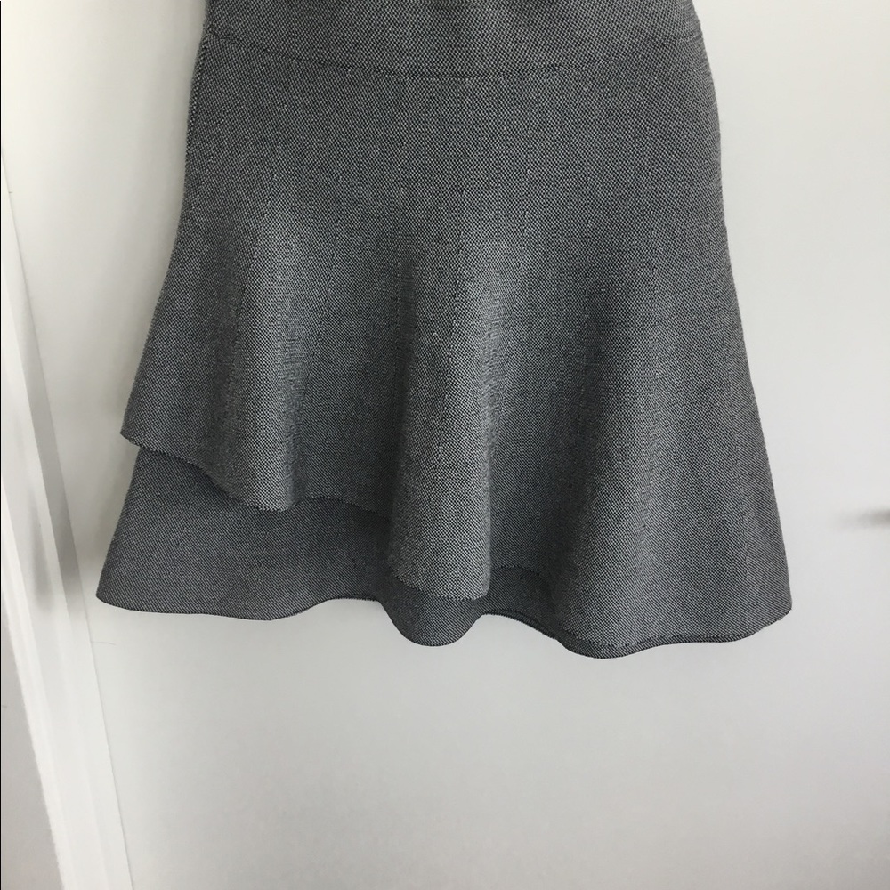 Zara Basic Collection Gray Double Layer Skirt Siz… - image 1